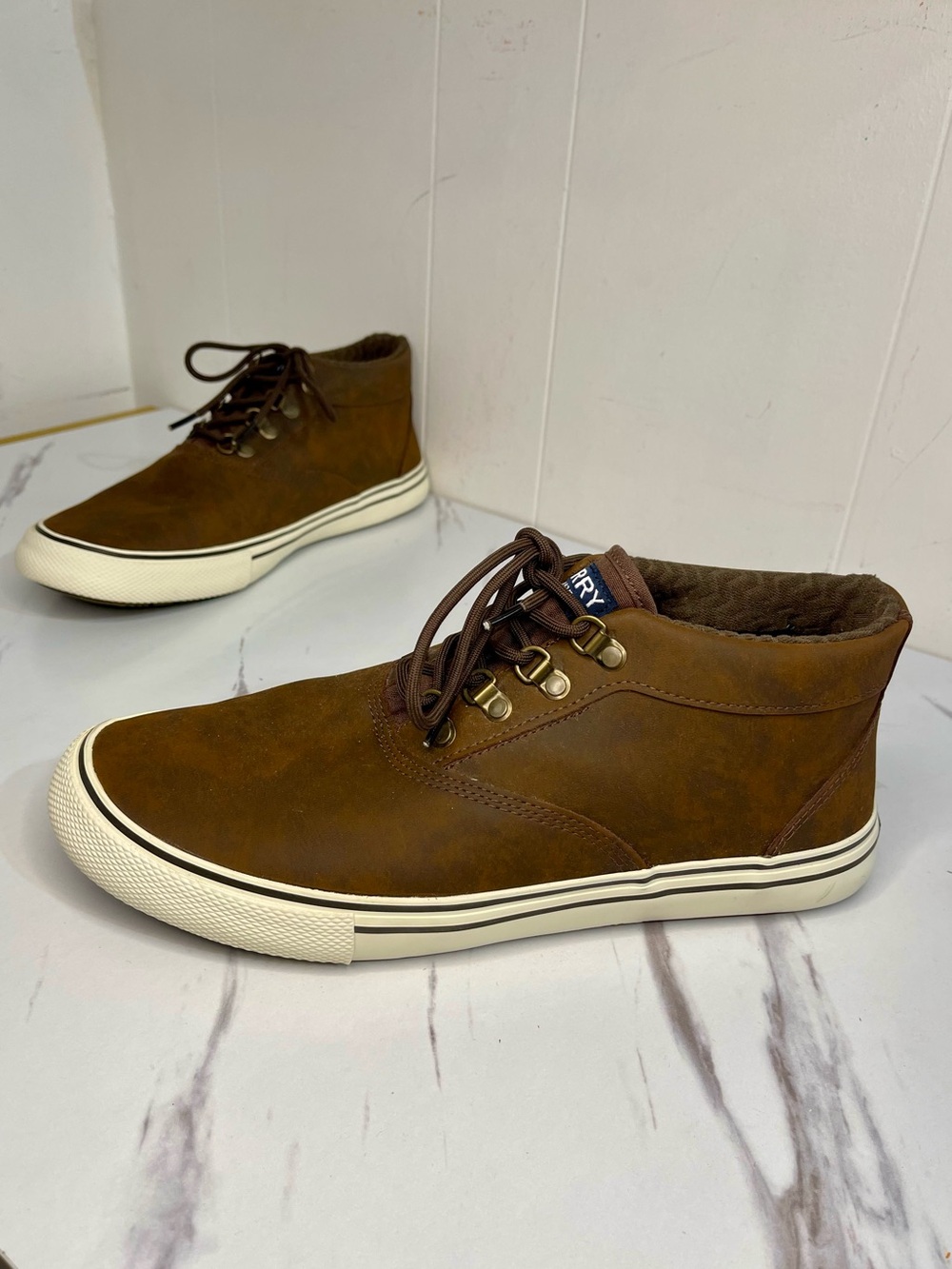 Sperry Top Sider Striper Storm Mid Waterproof Chukka Trainers Mens Lace Up Shoes